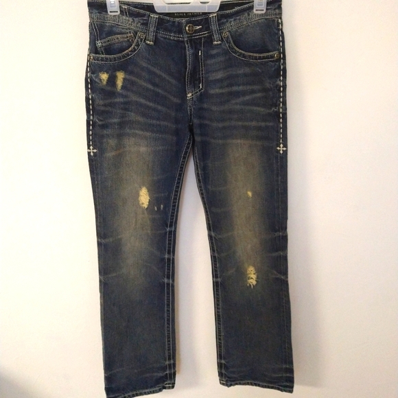 Affliction  Distressed Denim Jeans Size 34 - Picture 1 of 13